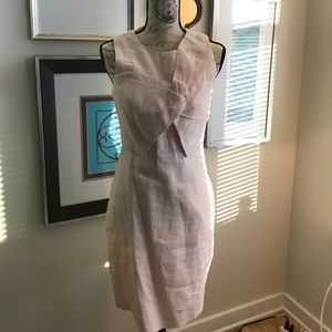 J Crew Pink Linen Dress